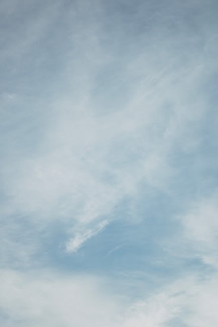 Misty sky with light breaking through